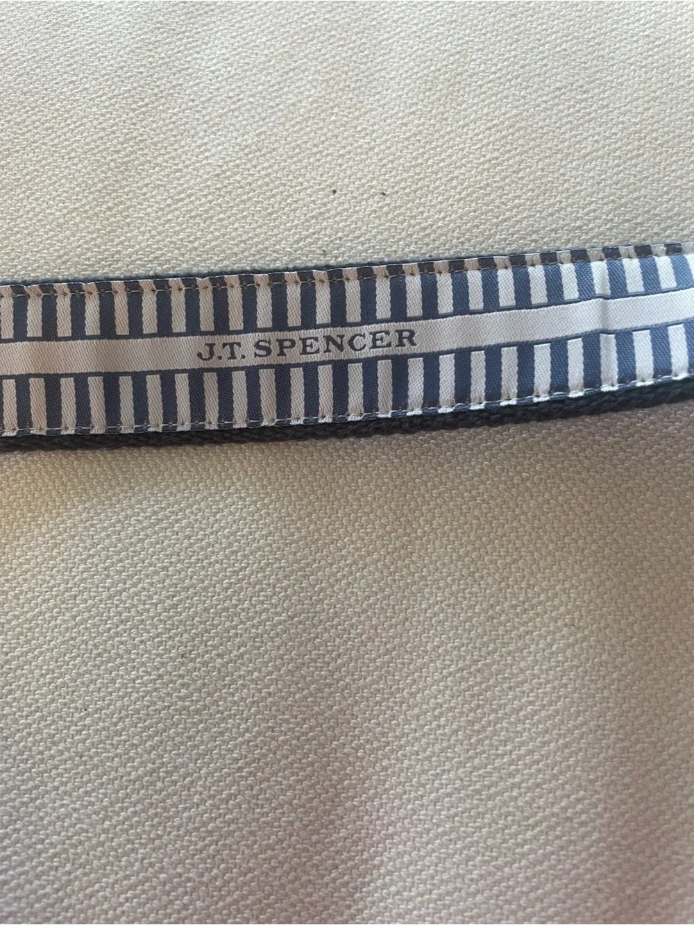 J. T. Spencer Belt Navy with Red Stripe Size 36   NNT USA